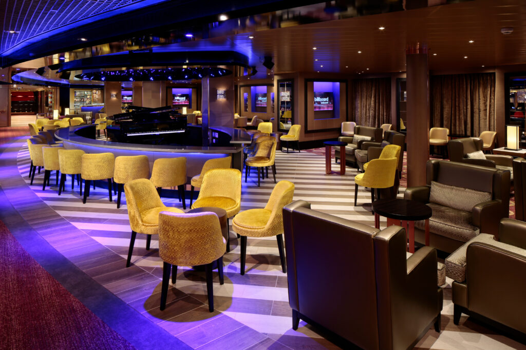 Billboard Onboard music lounge aboard Holland America Line's Zuiderdam